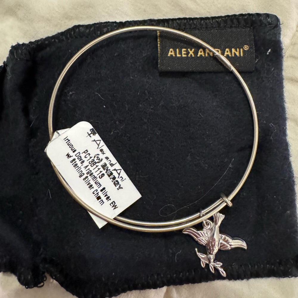 Alex and Ani Silver Bird Charm Bracelet